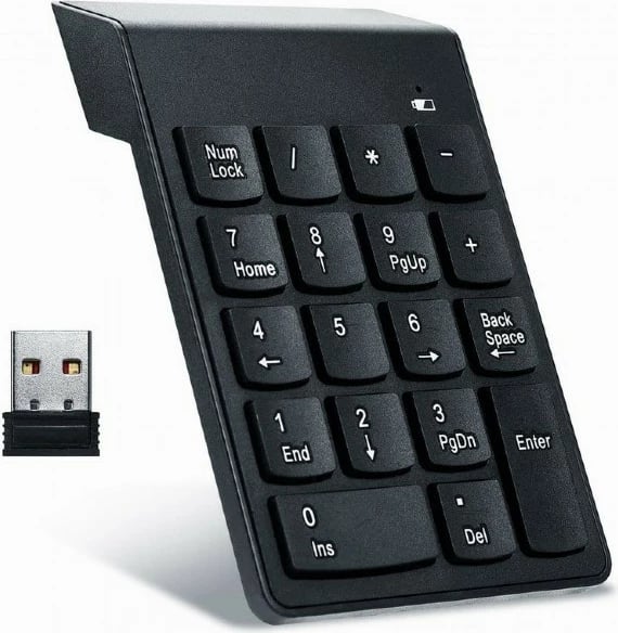 Tastierë numerike wireless Gembird KPD-W-02, e zezë
