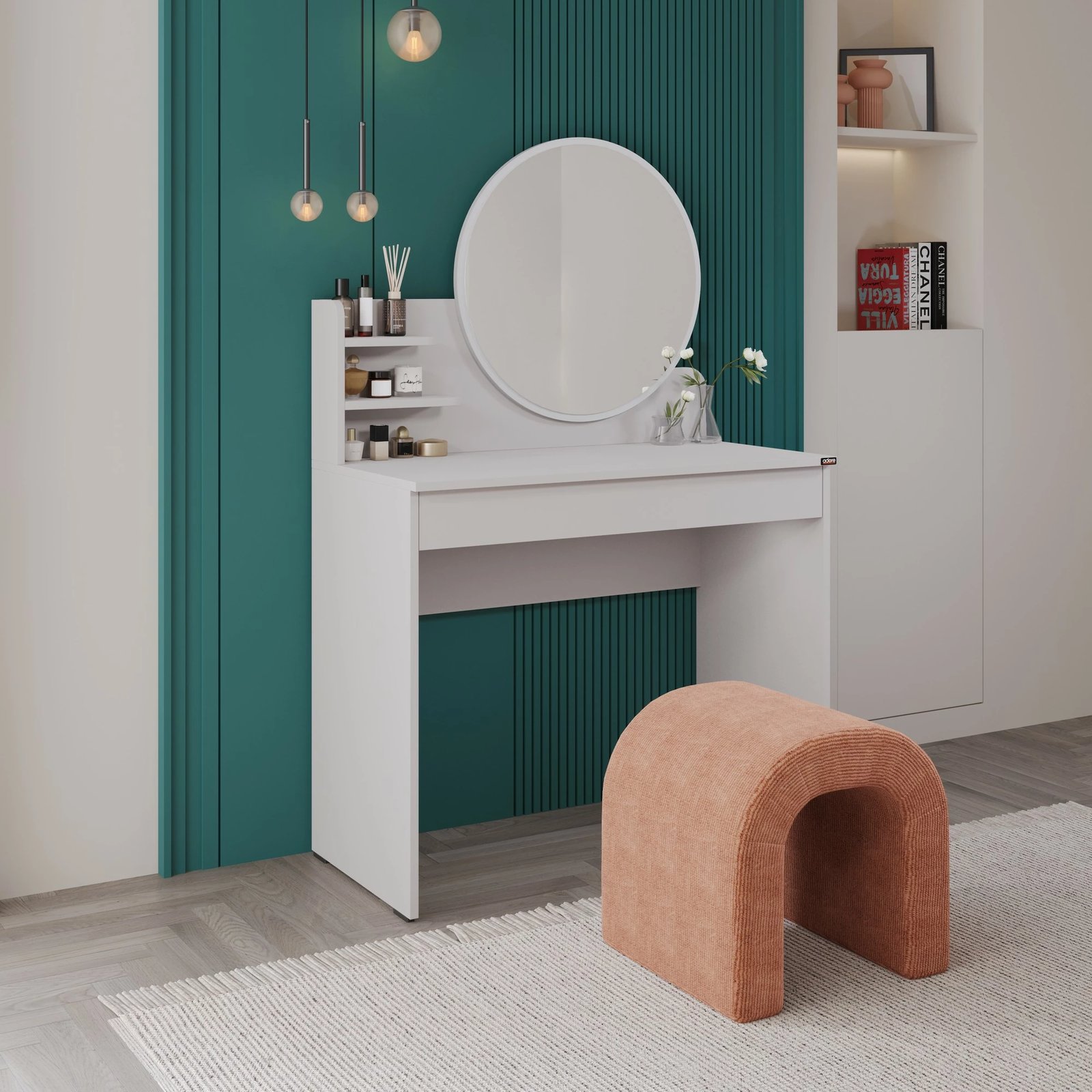 Tavolinë grimi Hanah Home, Tmu-708-Vv-1, ngjyrë mink