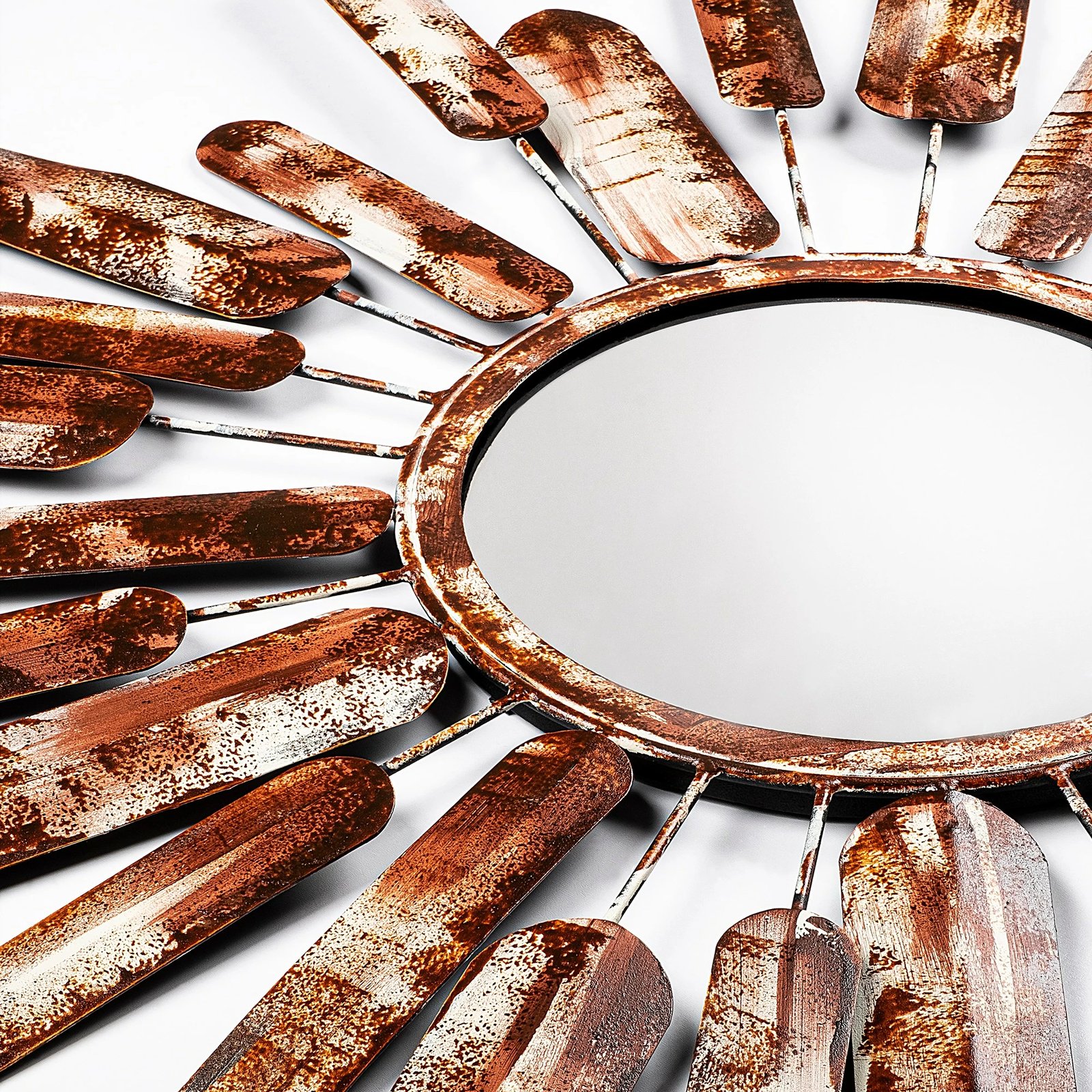 Pasqyrë dekorative, model dielli, shumëngjyrëshe, Mirror Sun 3, 75x75x4cm