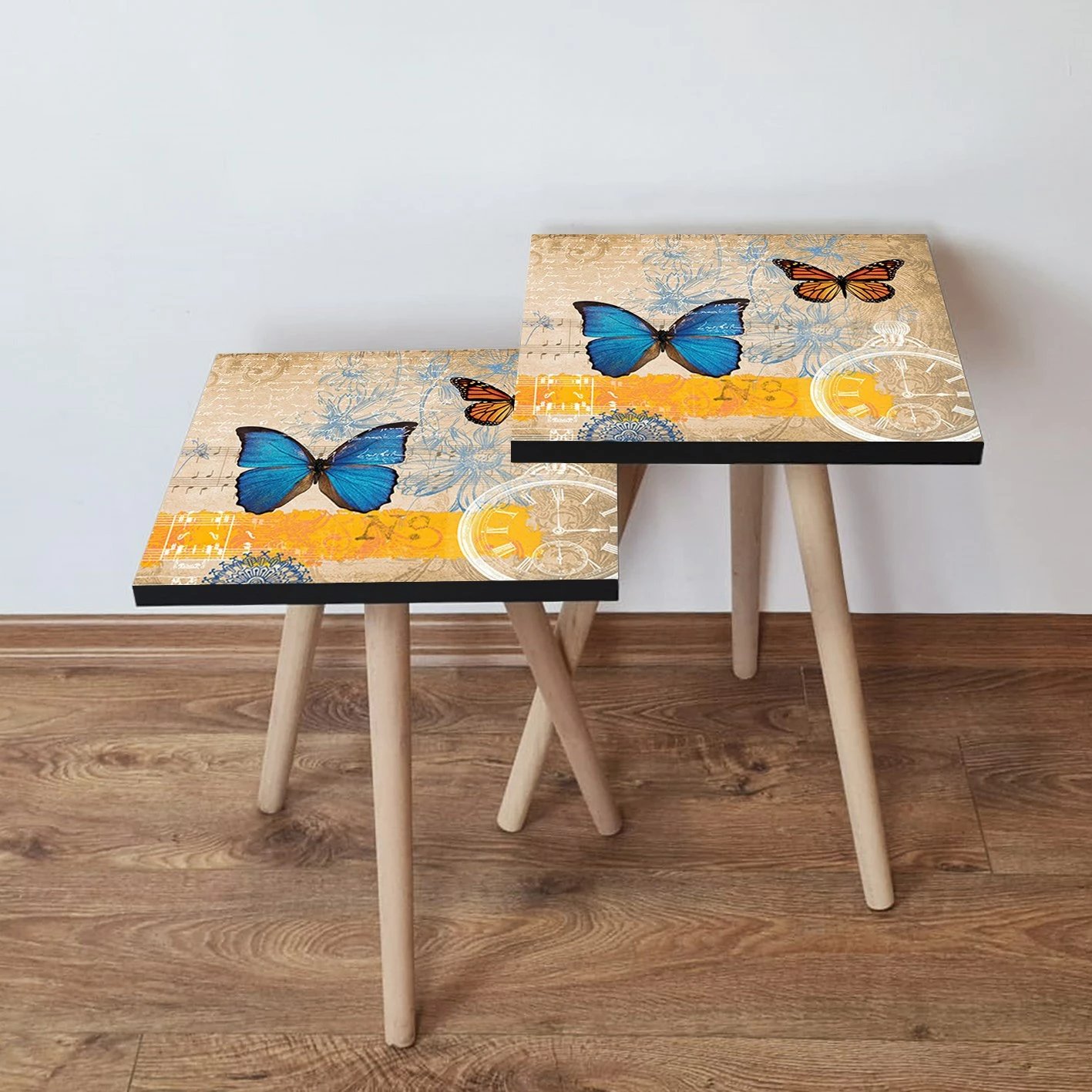 Tavolina ndihmëse të vendosshme (2 copë), Skye Decor, 2Shp58, shumëngjyrëshe