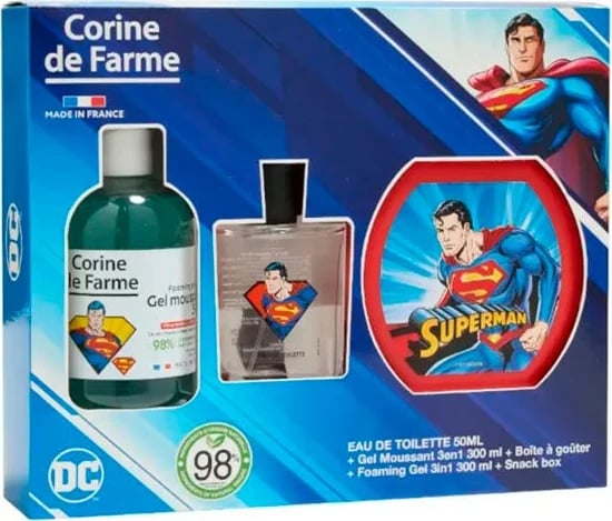 Set Eau de Toilette për fëmijë Corine De Farme Superman 50ml Set Eau de Toilette për fëmijë Corine De Farme Superman 50ml