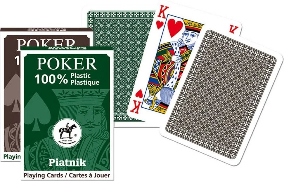 Letra pokeri plastike Piatnik 136214, 55 copë, jeshile