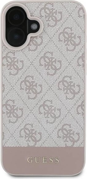 Mbështjellës Guess 4G Bottom Stripe për iPhone 16 Plus 6.7", Rozë Mbështjellës Guess 4G Bottom Stripe për iPhone 16 Plus 6.7", Rozë