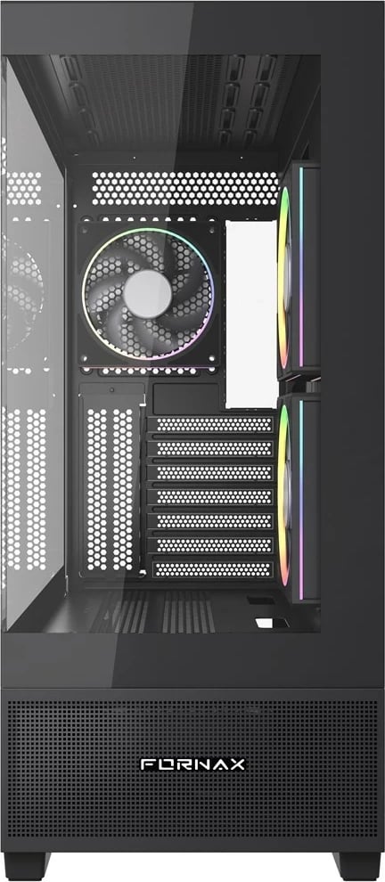 Kasë gaming Gembird Fornax X550, ATX, 2x USB 3.2, 1x USB Type-C, e zezë