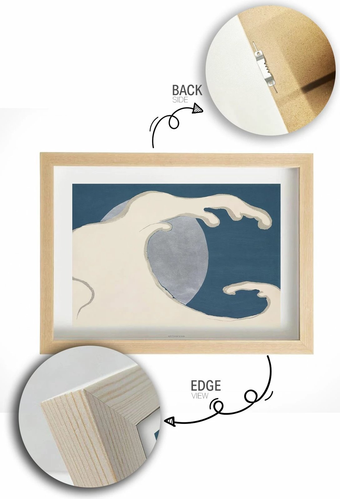 Pikturë dekorative me kornizë, Wallity, Lmnmdl6, shumëngjyrëshe, 33x48cm