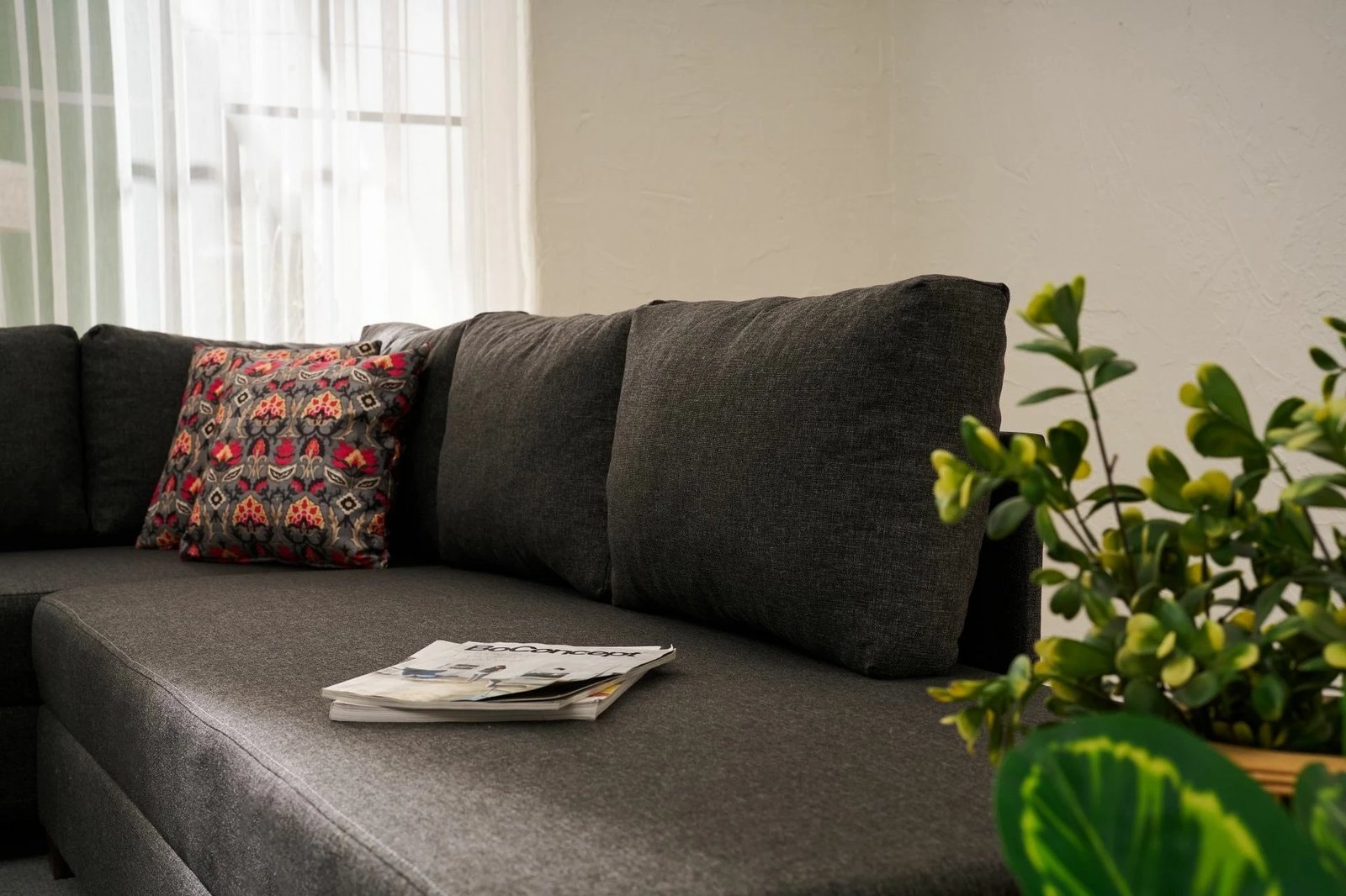 Kënd-sofë krevate Atelier del Sofa, këndi i djathtë, ngjyrë antracit