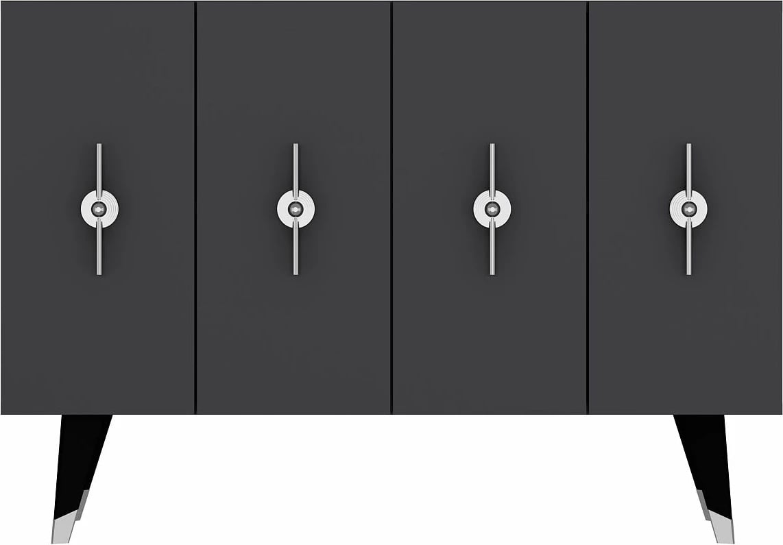 Konsol Skye Decor, ngjyrë argjendi dhe antracit, Quart Ramada