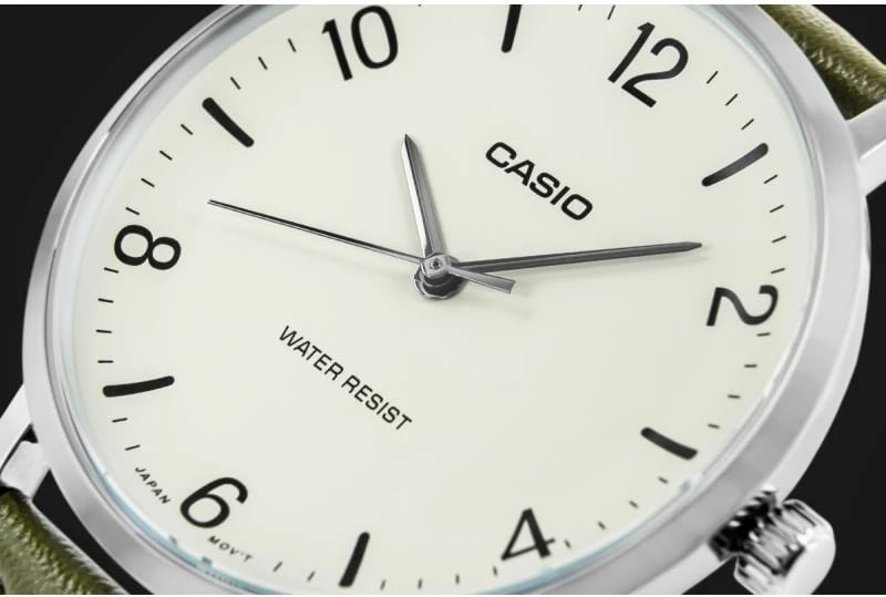 Orë dore për meshkuj CASIO, olive