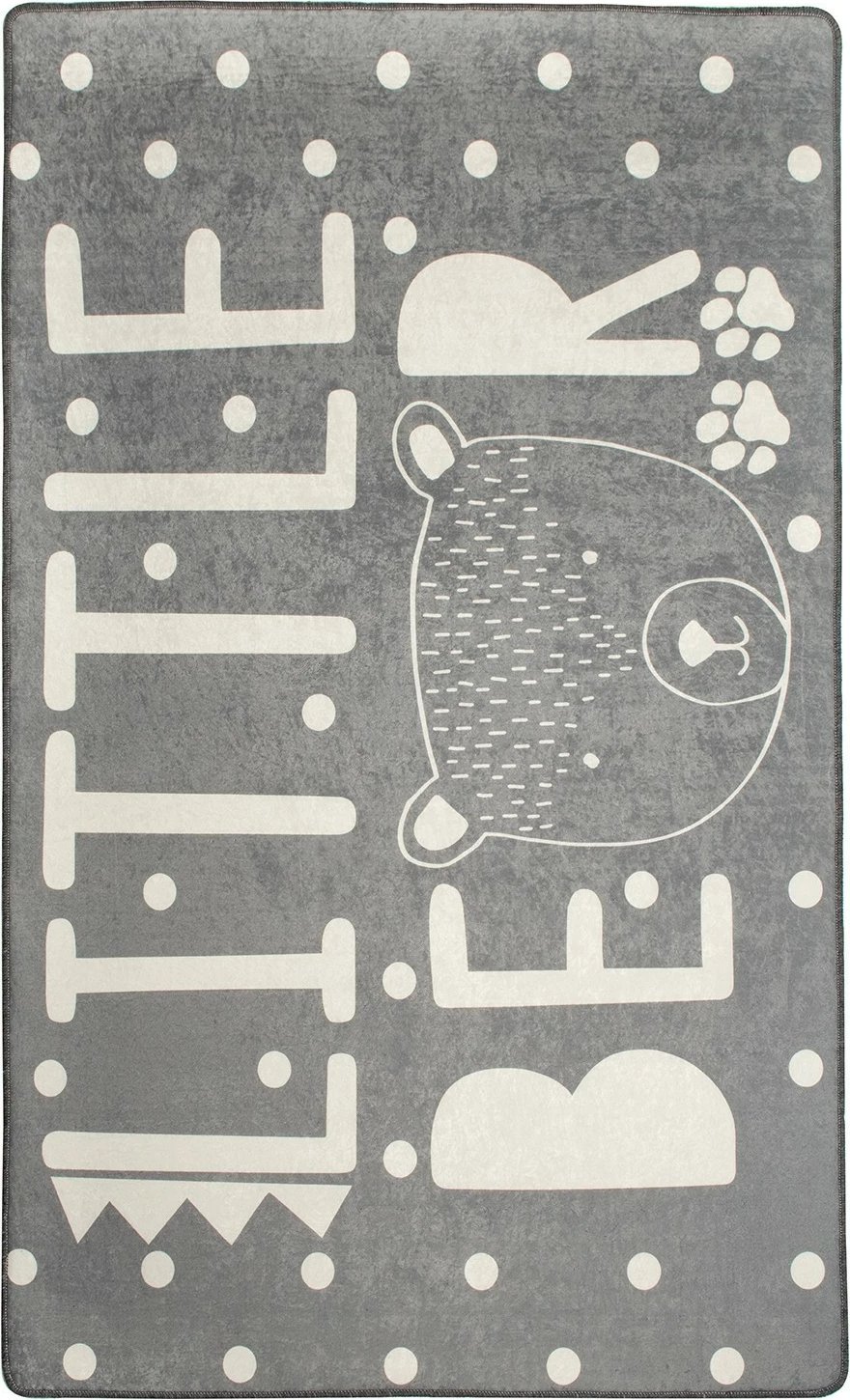 Qilim për fëmijë, dizajn 'Little Bear', gri, 100x160cm
