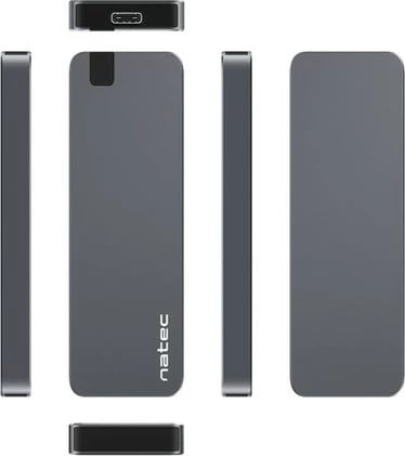 Kasë e jashtme SSD Natec Rhino M.2 NVMe, USB-C 3.1 Gen 2, Gri
