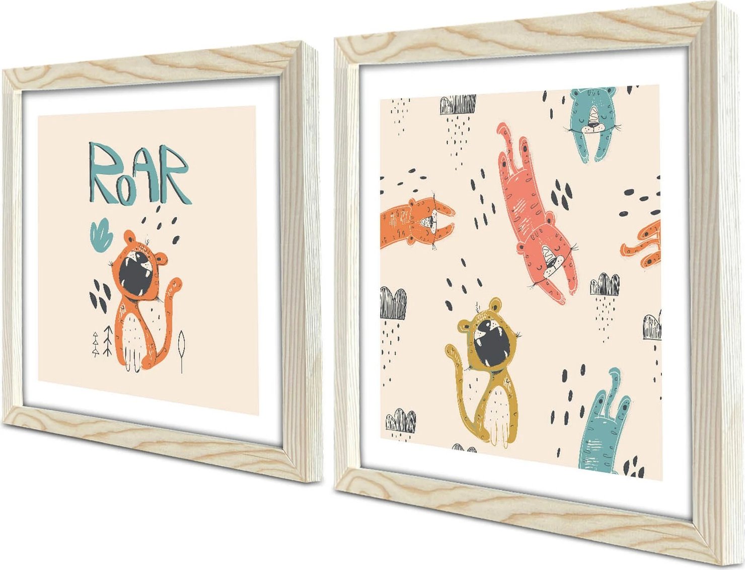 Piktura dekorative me kornizë MDF (2 copë), Wallity, 2P3333KCT-005