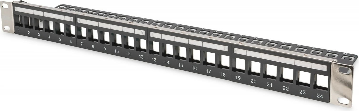 Panel patch modular Digitus DN-91411-LF, 24 porta, 1U, Keystone, i zi