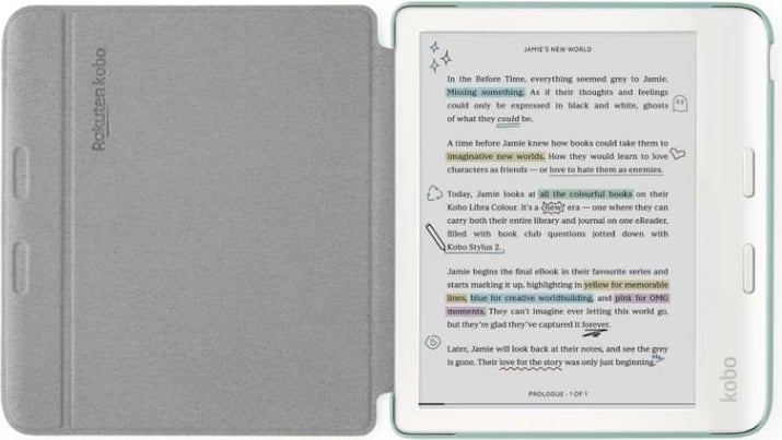 Mbështjellës e-book reader Kobo Libra Basic N428-AC-GR-O-PU jeshile Garden Green