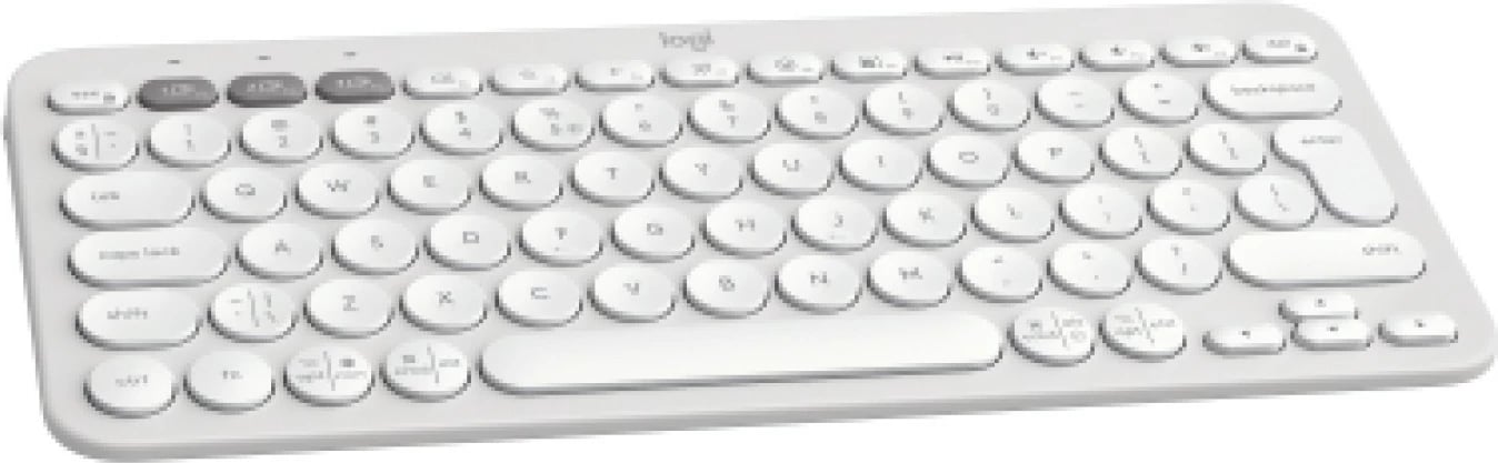 Tastierë mini Logitech Pebble Keys 2 K380s, wireless, Bluetooth, QWERTY, e bardhë