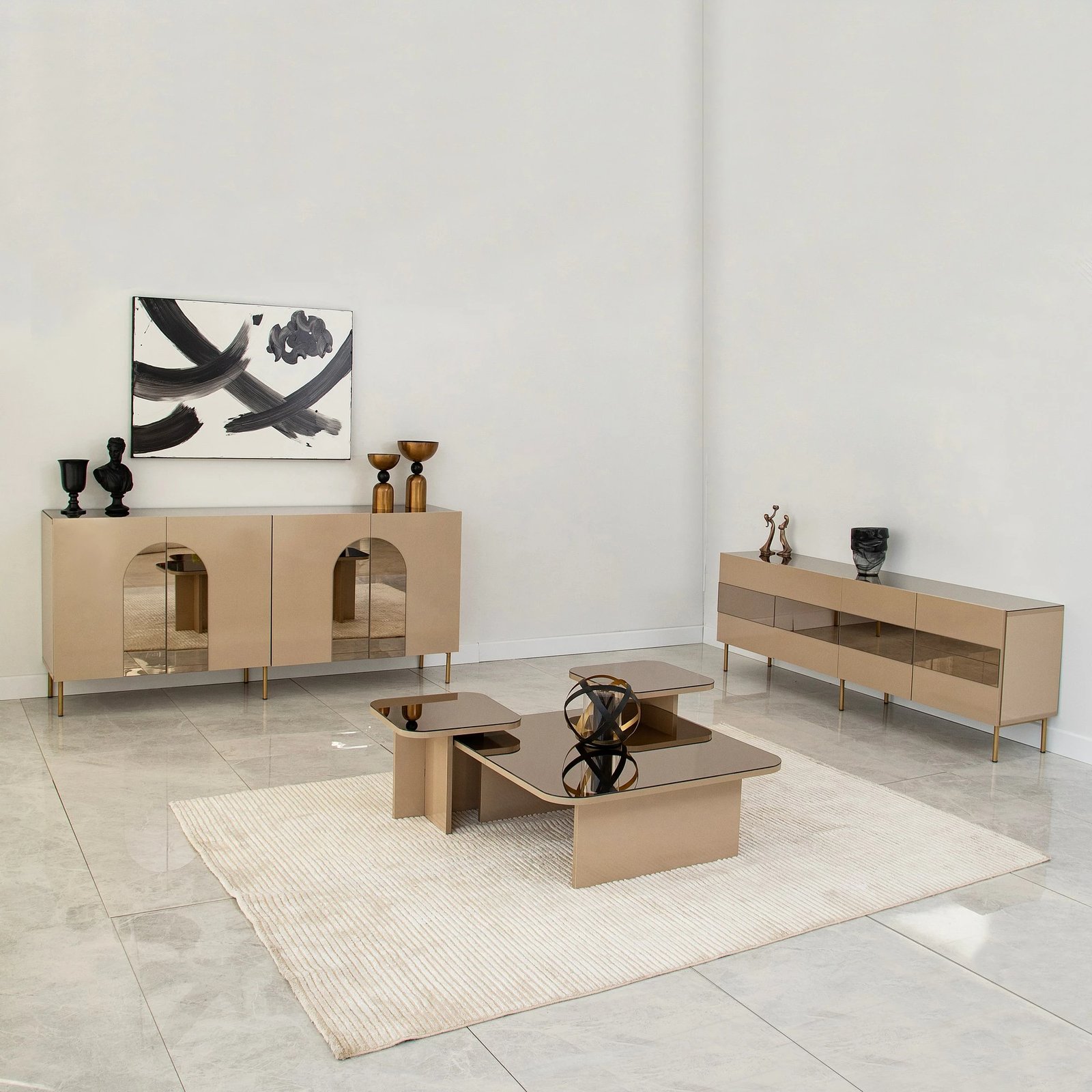 Konsol Skye Decor, Romë, bronz dhe ar