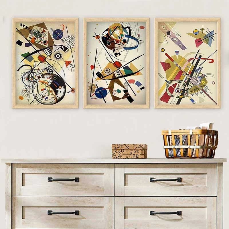 Pikturë dekorative me kornizë (3 copë), Wallity, 3NTC_UN2962870_3545