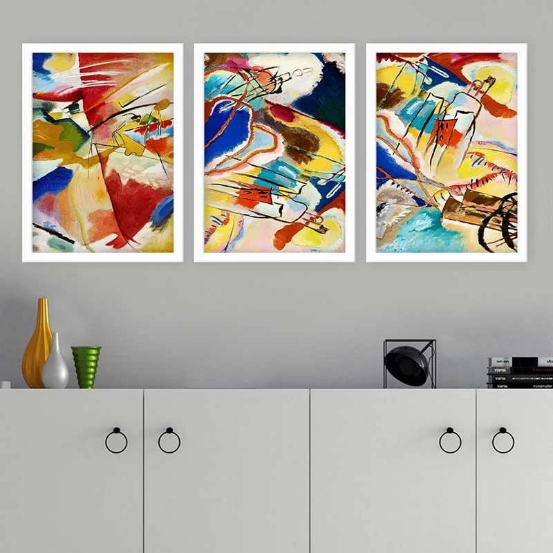 Pikturë dekorative me kornizë (3 copë), Wallity, 3BC_UN3933039 _3545