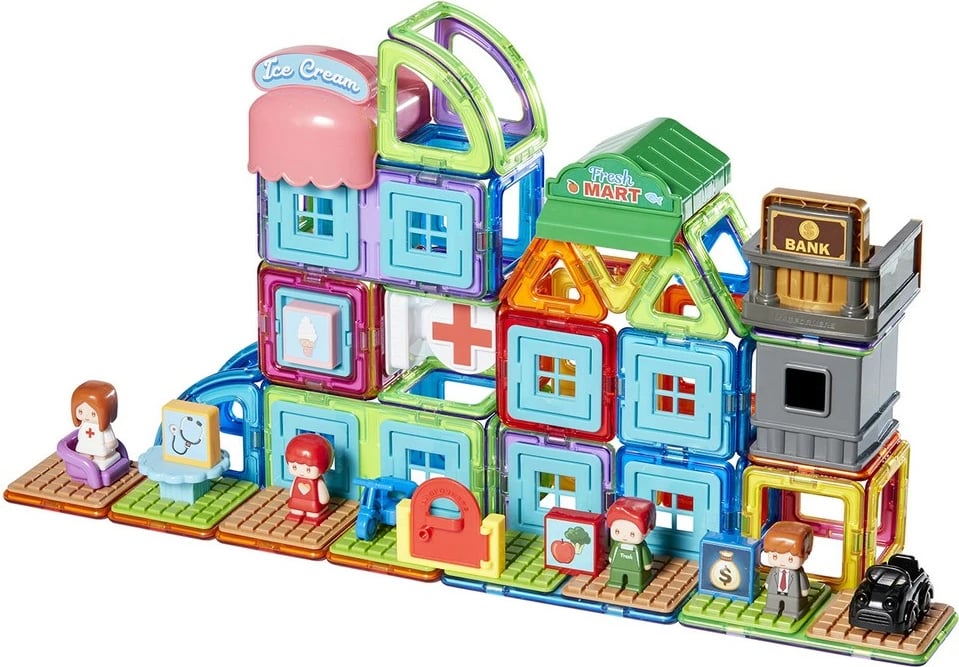 Set ndërtimi Magformers Town Set - Mart, 22 pjesë, Shumëngjyrësh