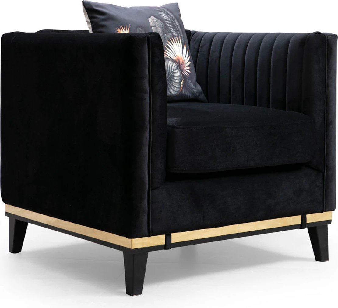 Karrige krahu Glam, e zezë, Bellino