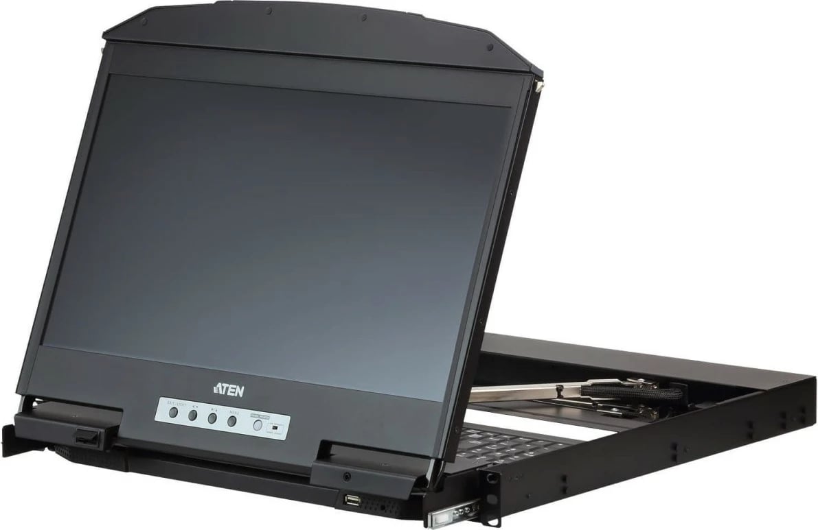 Konsolë rack ATEN CL3800NW-ATA-AG, 18.5", Dual Rail, HDMI/DVI/VGA, e zezë