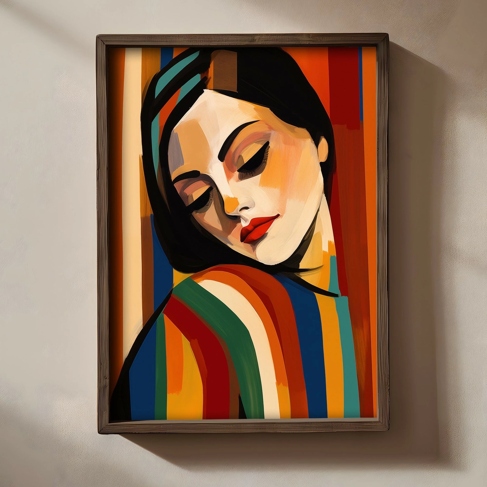 Pikturë dekorative me kornizë MDF, shumëngjyrëshe, TUN012-L, 35x47x2 cm