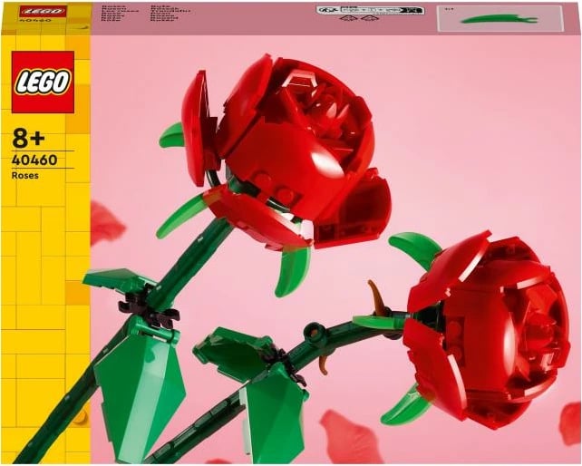 Set LEGO Creator Roses 40460, 2 trëndafila, 8+, e kuqe/jeshile