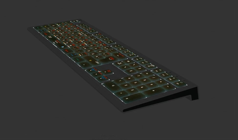Tastierë LogicKeyboard Astra 2, macOS X Shortcuts, DE layout, e zezë