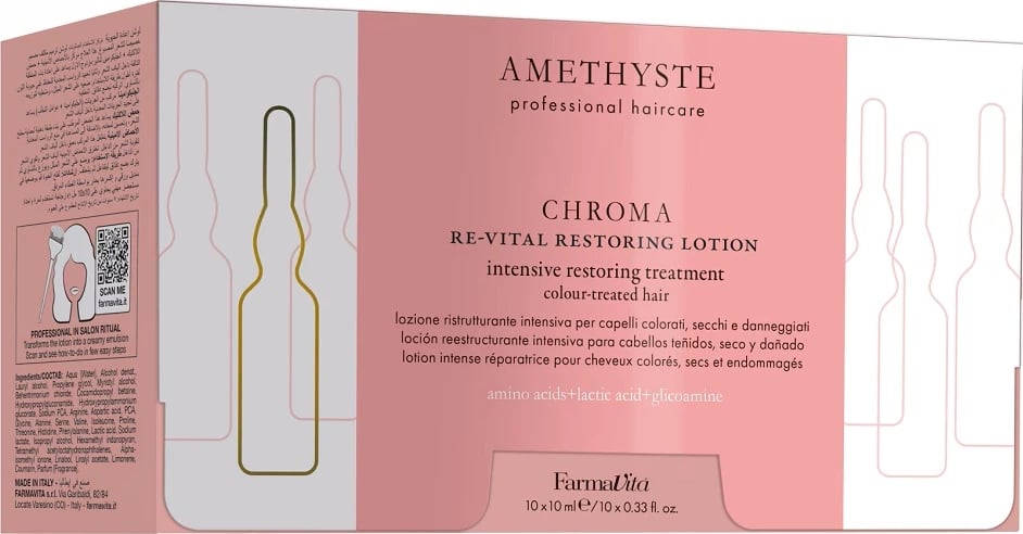 Losion rikthyes për flokë Farmavita Amethyste Chroma për femra, 10x10ml