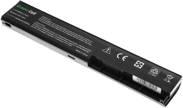 Bateri laptopi Green Cell AS49 për Asus X301/X401/X501, 4400mAh, 11.1V, e zezë