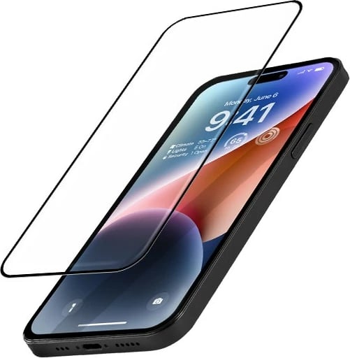 Xham mbrojtës CRONG Anti-Bacterial 3D Armour Glass për iPhone 14 Pro me kornizë instalimi