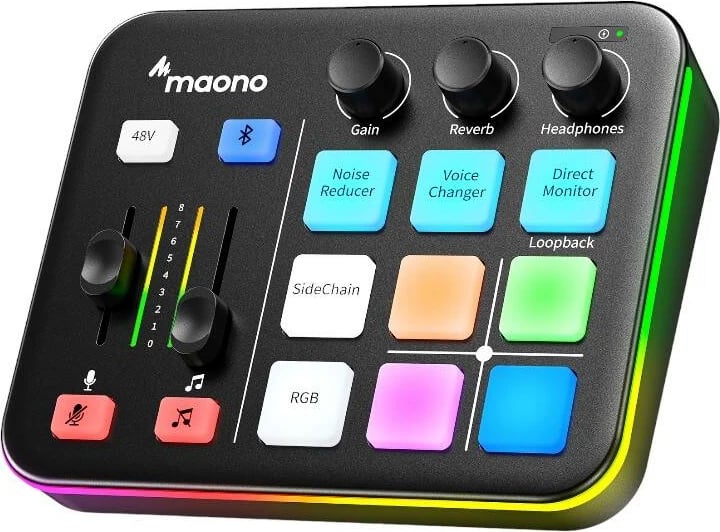 Kartë zanore Maono G1 Neo, e jashtme, me ndriçim RGB, e zezë