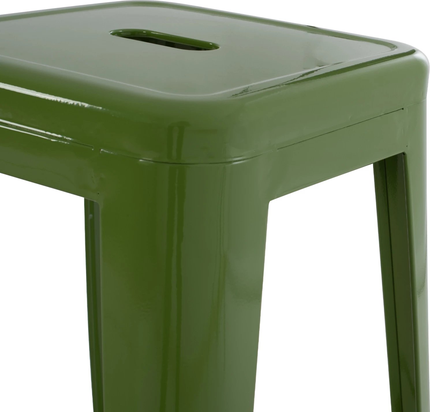 Karrige për bar MELITA-PRO FH8642.53 metalike, ngjyrë ulliri e çelët, 43x43x78Hcm