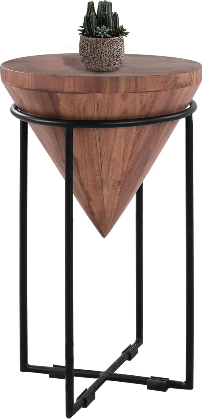 Tavolinë anësore FH8217.11, trung akacie i fortë, Φ31x53H