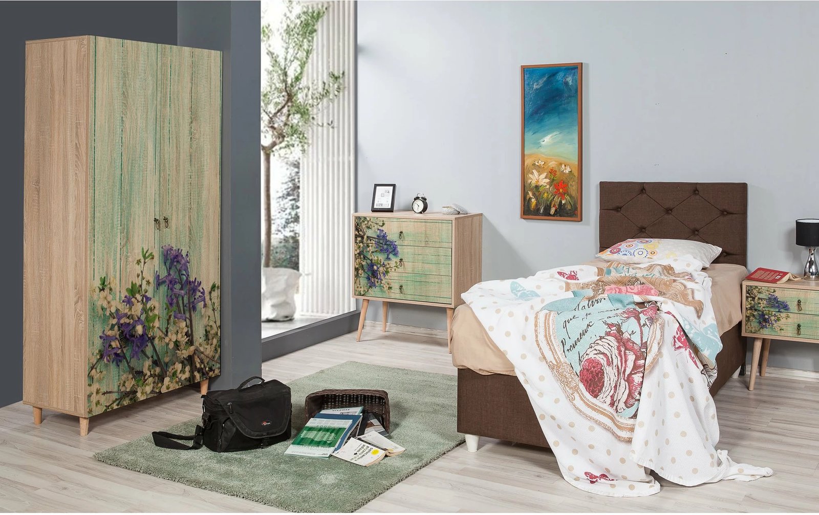 Dollap Hanah Home, Stil - 727, ngjyrë lisi Sonoma