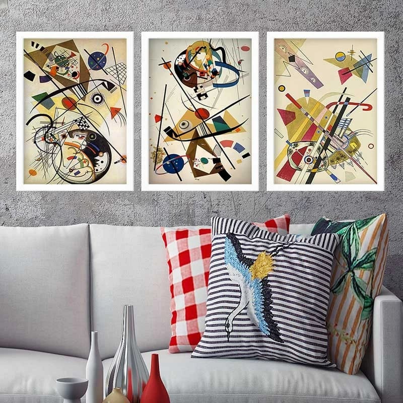 Pikturë dekorative me kornizë, 3 copë, Wallity, 3BC_UN2962870_3545