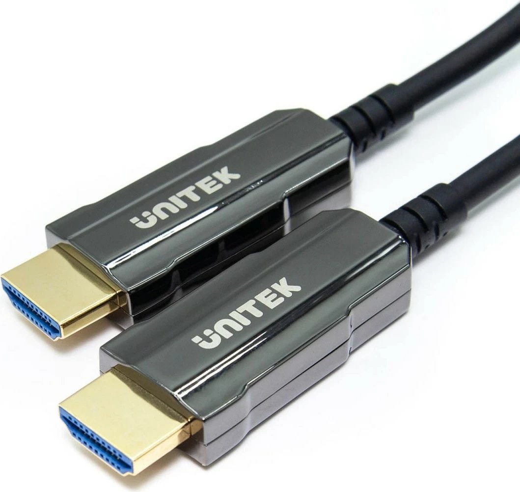 Kabllo HDMI optik Unitek C11072BK-15M, 15m, 4K60Hz, E zezë/Gri