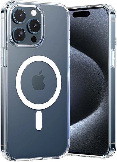 Mbështjellës Vention KUCT0-30 për iPhone 15 Pro, transparent, me MagSafe