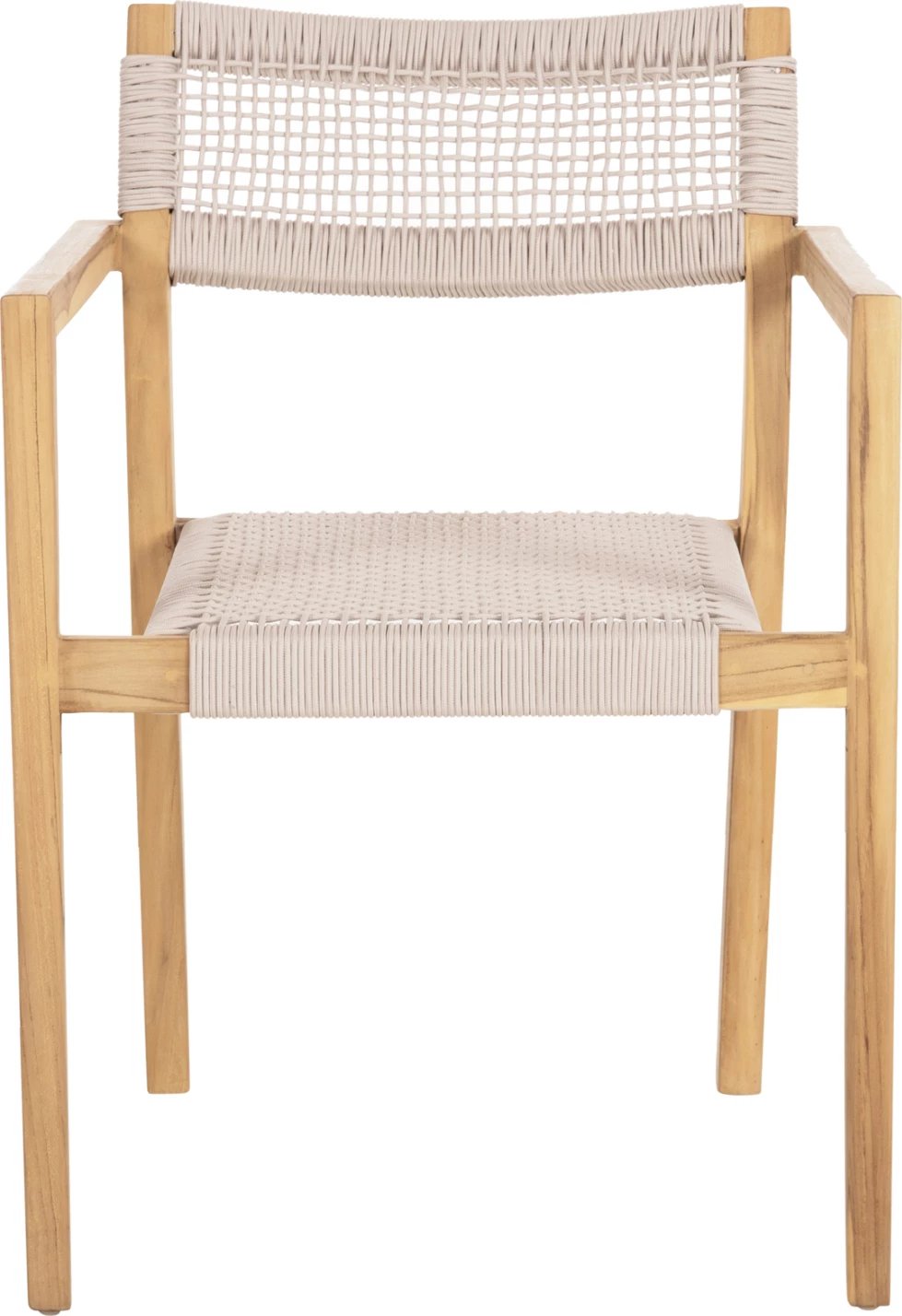 Karrige CHARLOTTE FH9637.07 dru TEAK natyral & litar bezhë 58x61x81Hcm