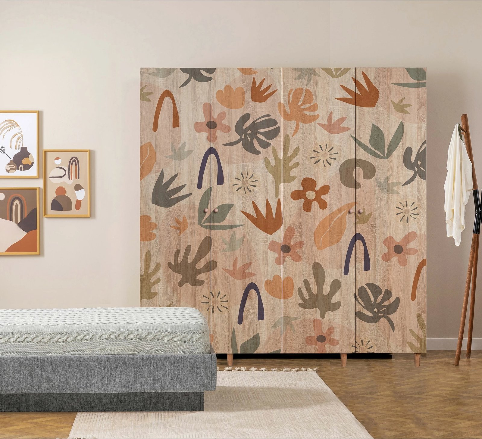 Dollap Sonomo me dekor, Skye Decor, Loni 4 -906