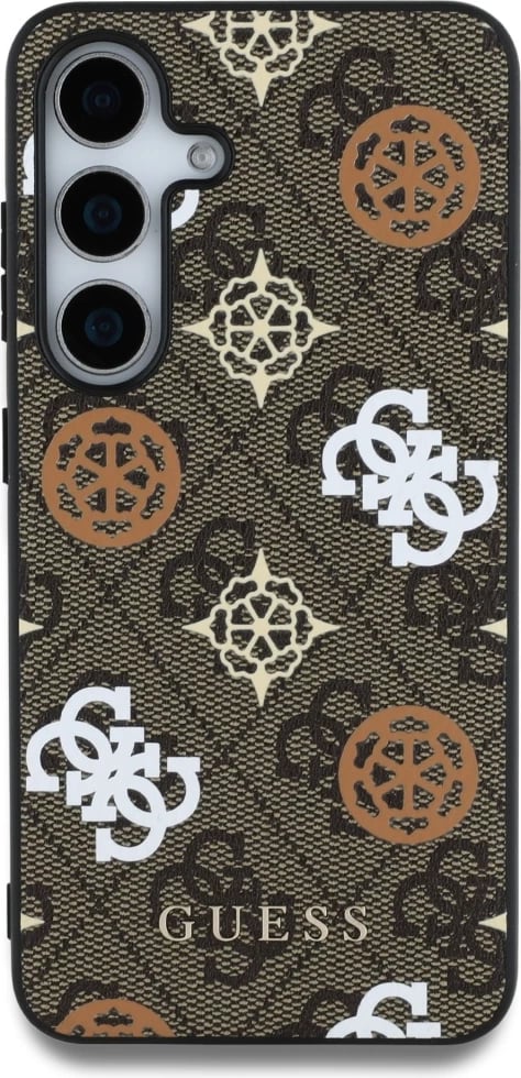 Mbështjellës Guess 4G Printed Colored Peony Pattern MagSafe për Samsung Galaxy S25, Kafe Mbështjellës Guess 4G Printed Colored Peony Pattern MagSafe për Samsung Galaxy S25, Kafe