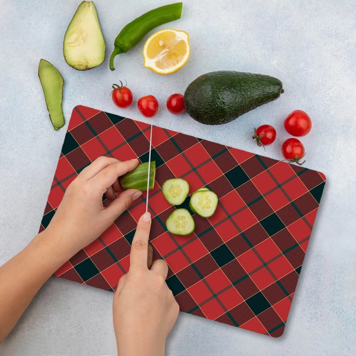 Dërrasë prerëse prej xhami të temperuar, shumëngjyrëshe, Hermia Ckt88 - 2030, 20x30cm