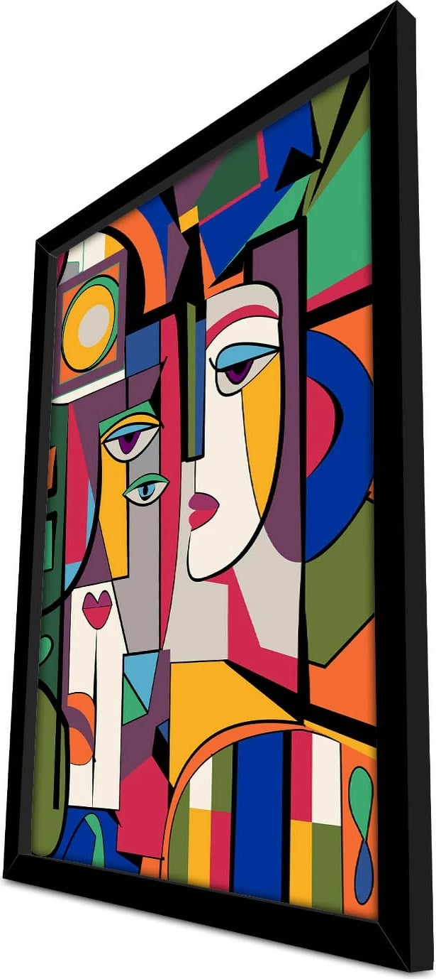 Pikturë dekorative me kornizë, MDF, shumëngjyrëshe, 38x53cm, Wallity 3752softsct-006