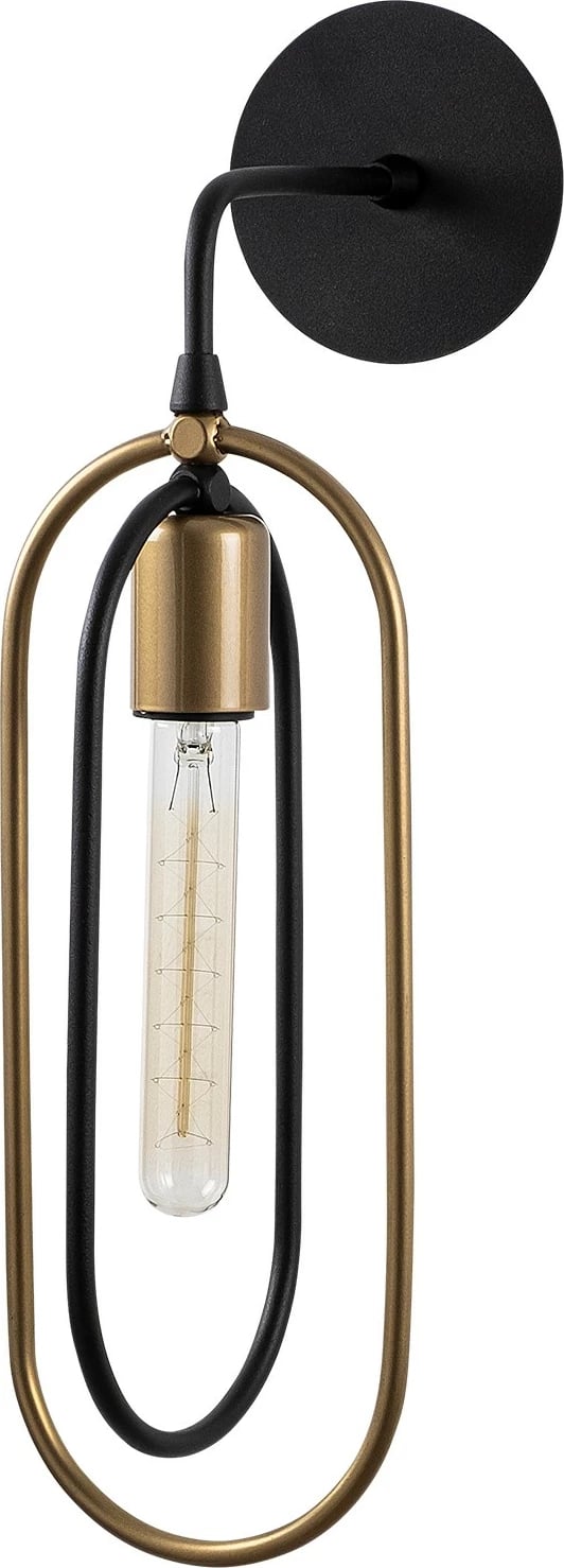 Llambë muri Opviq, Cerco, e zezë dhe ari, 14x17x45cm Llambë muri Opviq, Cerco, e zezë dhe ari, 14x17x45cm