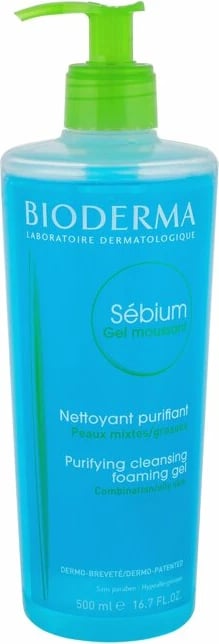 Xhel pastrues për fytyrë BIODERMA Sébium Gel Moussant për femra me pompë 500ml