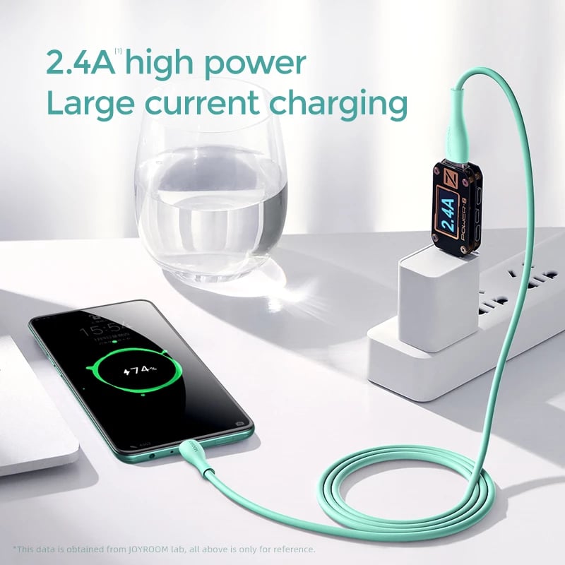Kabllo Joyroom S-2030M8, USB-A në micro USB, 2m, 3A, e gjelbër