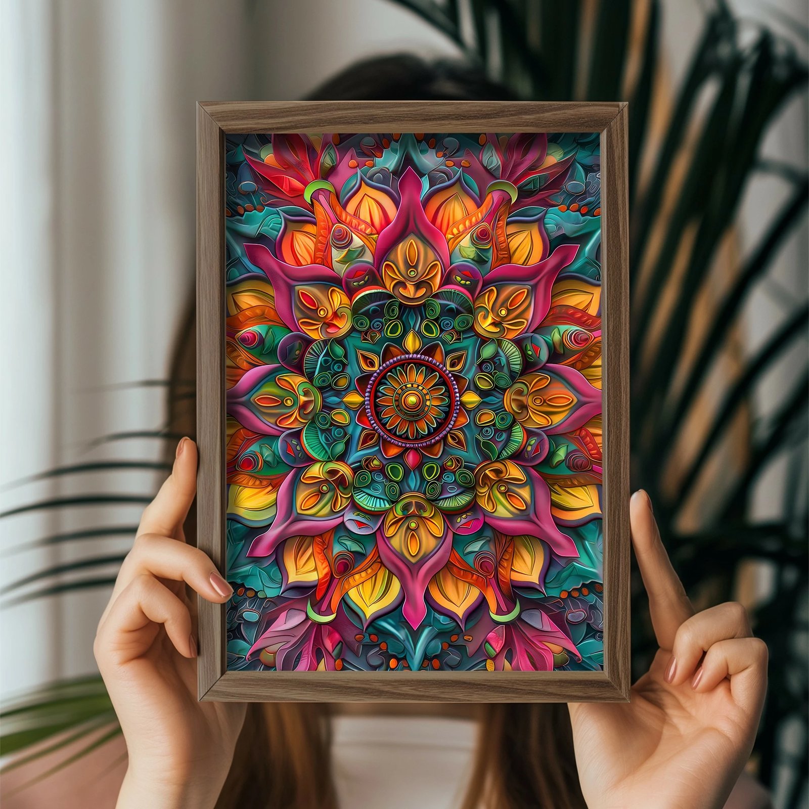 Pikturë dekorative me kornizë MDF, shumëngjyrëshe, Wallity GE068-L