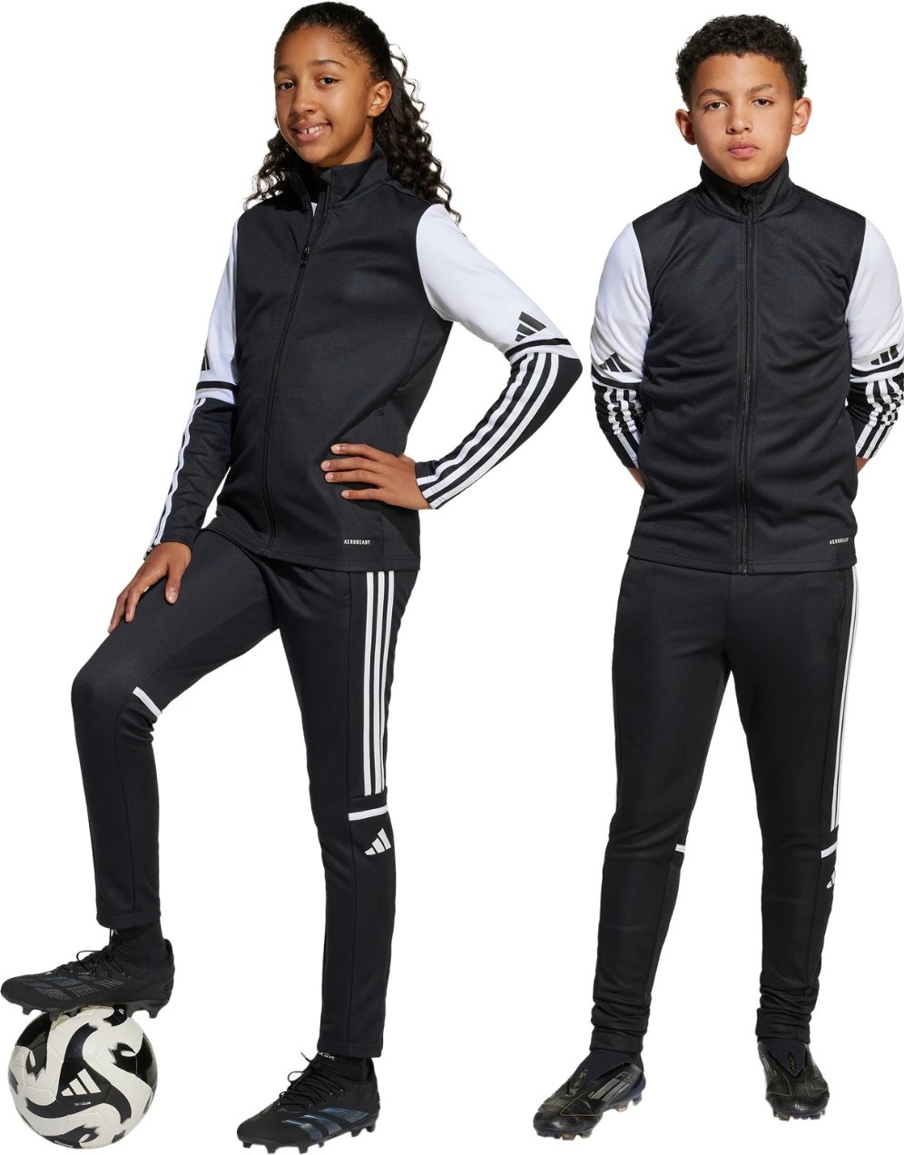 Pantallona sportive për fëmijë adidas, të zeza
