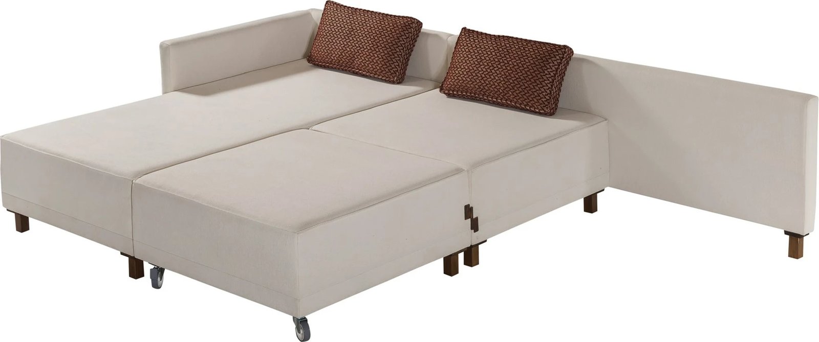 Kënd-sofë krevate Atelier del Sofa, Matris majtas, bezhë