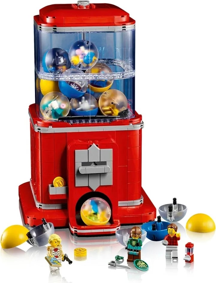 Set LEGO IDEAS 21358 Minifigure Vending Machine, për të rritur, Kuqe