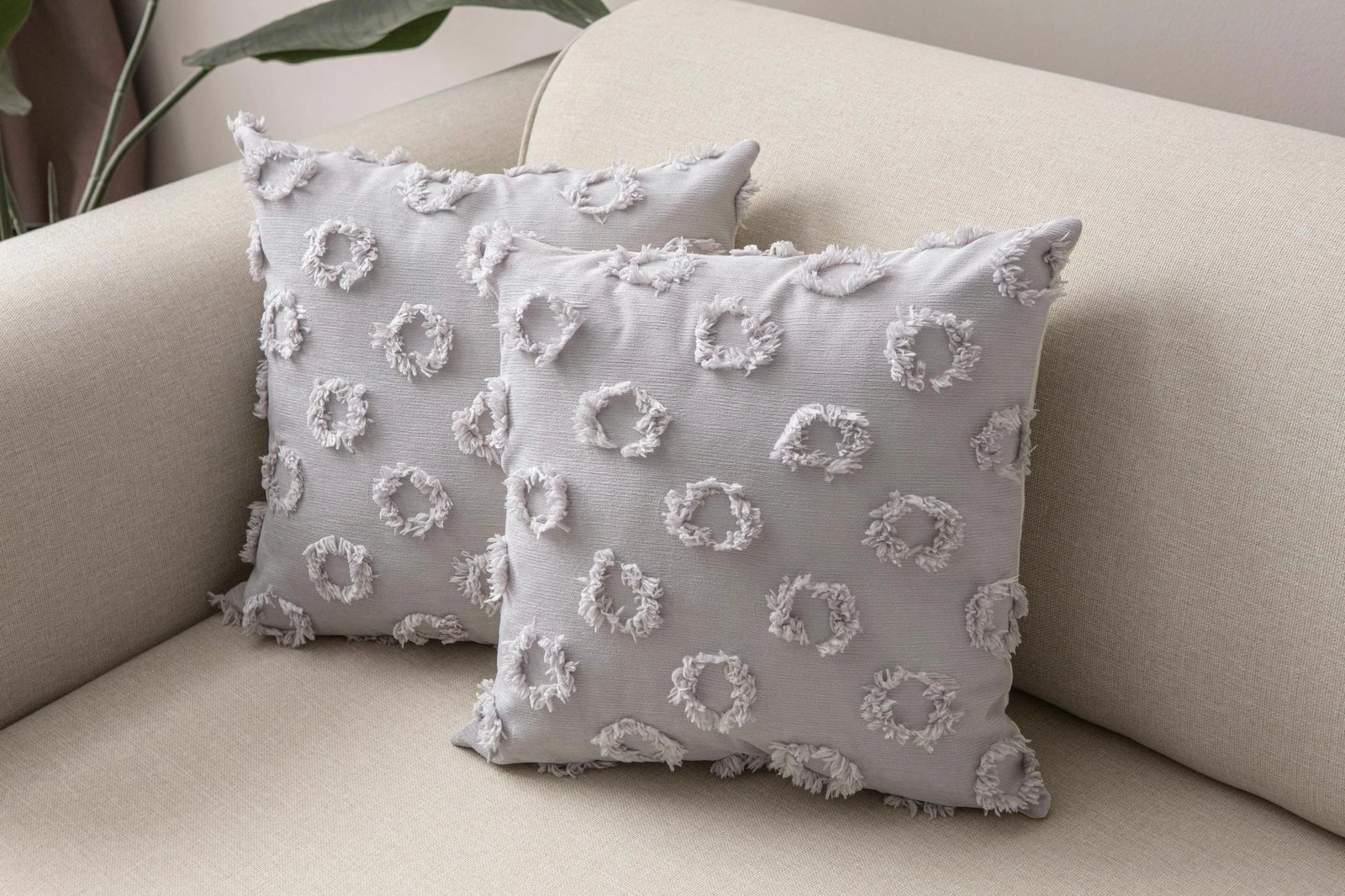 Set mbulesash për jastëkë (2 copë), Evila Originals, ngjyrë gri, 2029